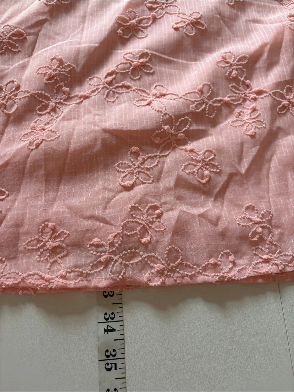NWT NOBO Babydoll Princess Coquette Pink Lace-Embroidered Chemise Dress Size LG